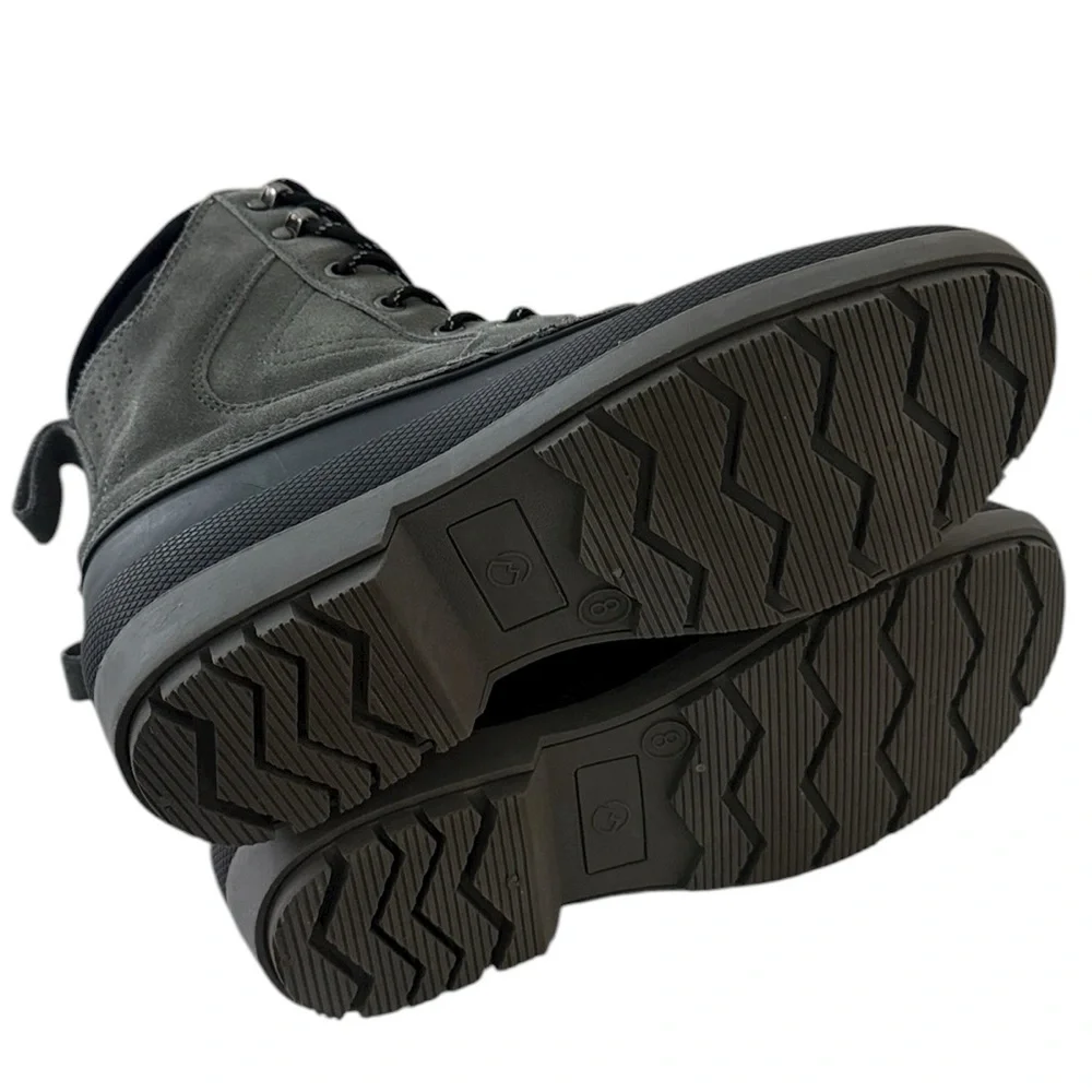 Magellan Outdoors All Weather Gray Black Suede Rubber Duck Boots Men Sz 8